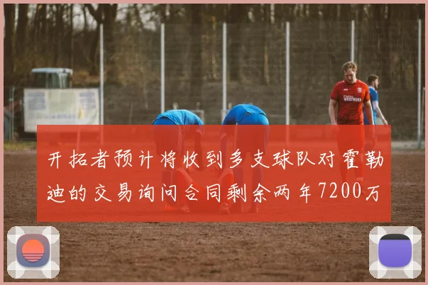 开拓者预计将收到多支球队对霍勒迪的交易询问合同剩余两年7200万